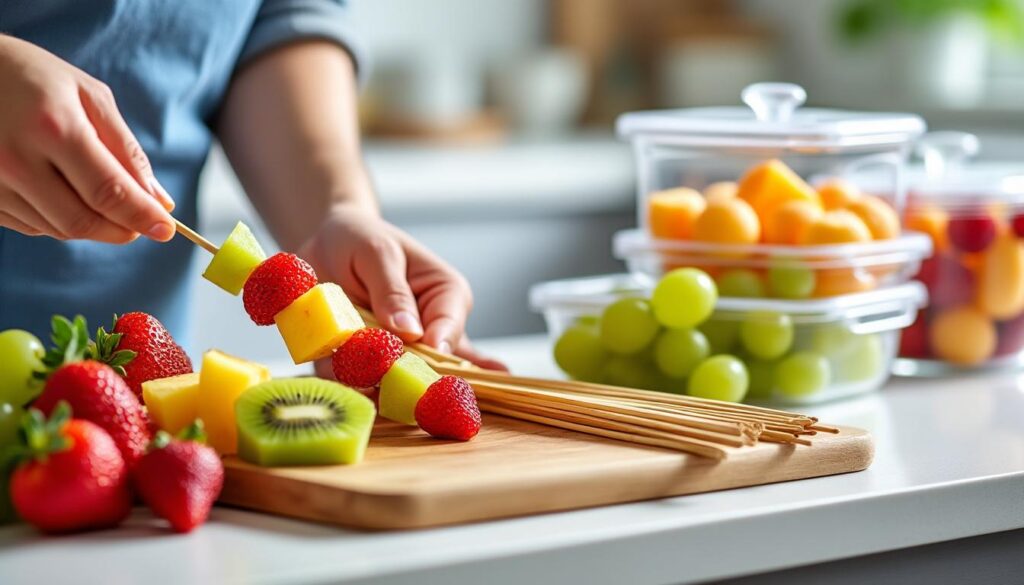 découvrez nos astuces pour préparer des brochettes de fruits à l'avance et les conserver parfaitement, afin de savourer une collation fraîche et colorée à tout moment.