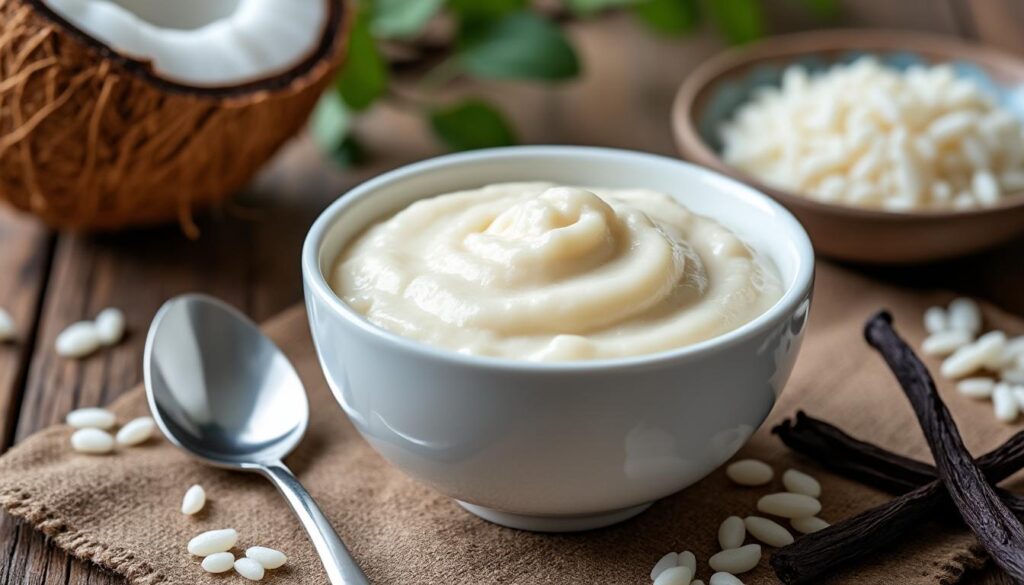 découvrez une recette facile et savoureuse de riz au lait de coco, un dessert crémeux et parfumé qui ravira vos papilles en toute simplicité.