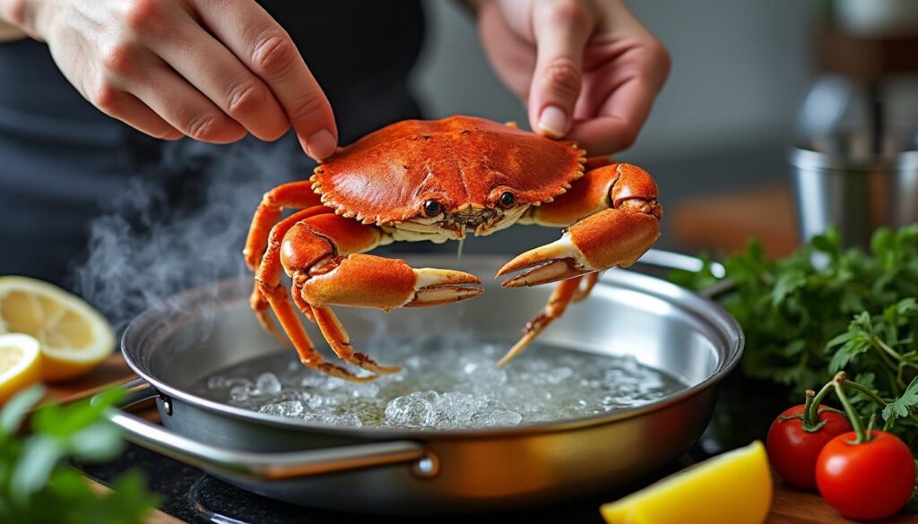 découvrez notre guide rapide pour la cuisson d'un tourteau vivant, avec des conseils pratiques pour réussir à coup sûr un crustacé frais et savoureux.