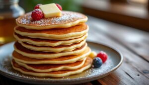 découvrez notre recette facile et rapide de pancakes sans lait, moelleux et délicieux, parfaite pour un petit-déjeuner gourmand et sans lactose.
