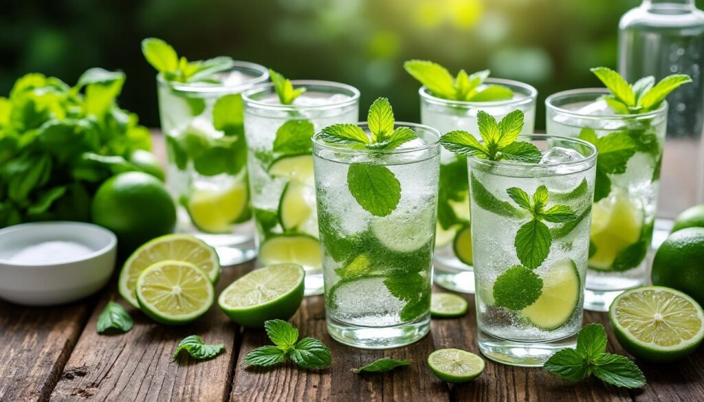découvrez une recette de mojito simple et rafraîchissante pour 10 personnes, parfaite pour vos réunions et moments conviviaux.