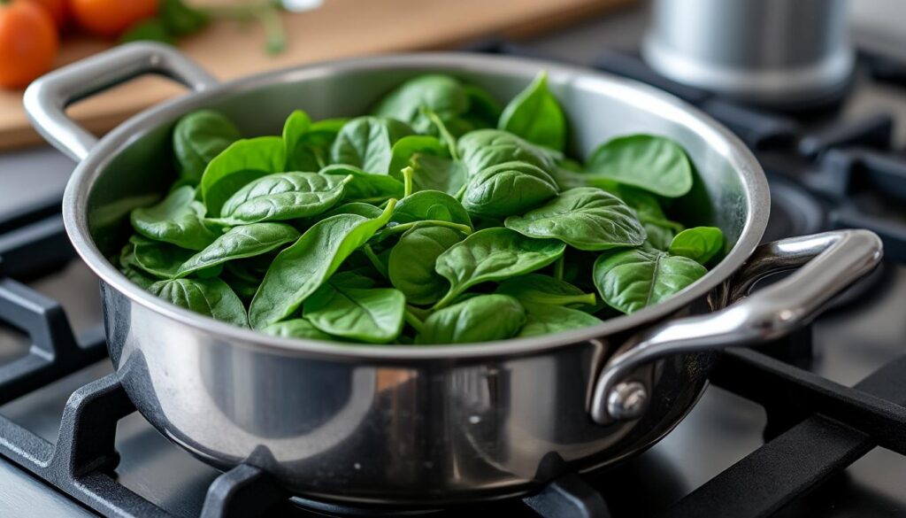 découvrez le temps de cuisson idéal des épinards frais à l'eau pour conserver leur saveur et leurs nutriments grâce à notre guide rapide et efficace.