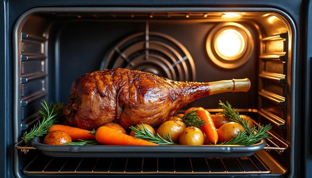découvrez le temps de cuisson optimal pour un gigot d'agneau au four avec chaleur tournante, pour une viande tendre et savoureuse à chaque fois.