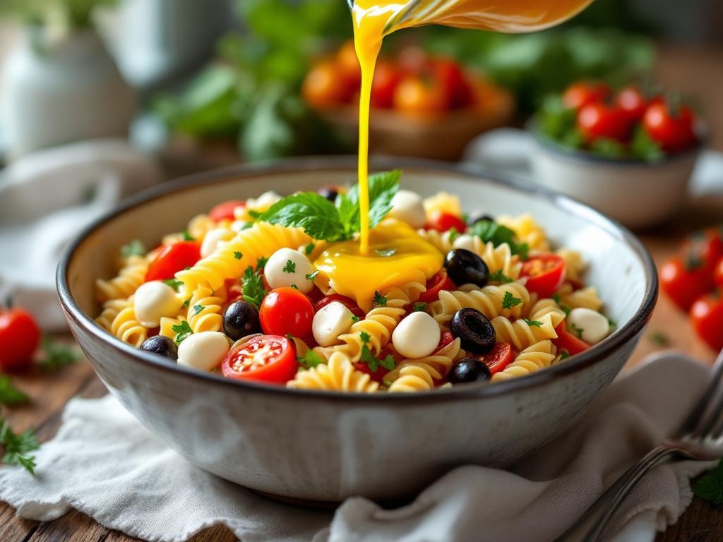 Salade de pâtes sauce maison