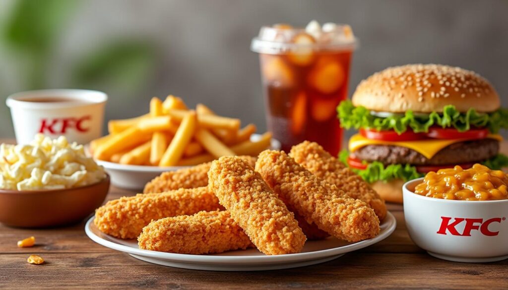 découvrez le menu complet kfc 2024 avec une sélection savoureuse de burgers, tenders croustillants, accompagnements variés et boissons rafraîchissantes pour tous les goûts.