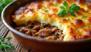découvrez notre recette de parmentier de canard moelleux et savoureux, pour un plat généreux et tendre qui ravira vos papilles à coup sûr.