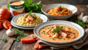 découvrez des recettes faciles et savoureuses à base de bisque de homard en boîte, parfaites pour des plats rapides et gourmands.