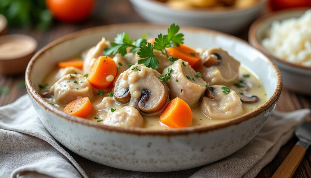 découvrez une recette maison rapide et facile de blanquette de dinde au cookeo, parfaite pour un repas savoureux en un rien de temps.