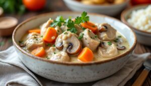 découvrez une recette maison rapide et facile de blanquette de dinde au cookeo, parfaite pour un repas savoureux en un rien de temps.