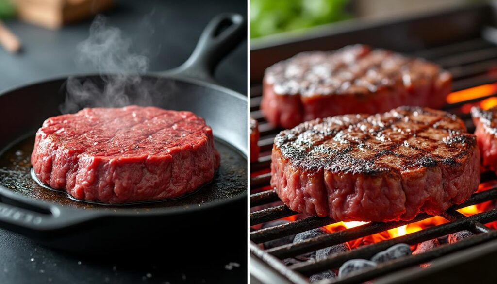 découvrez nos conseils pratiques pour cuire un steak haché parfaitement, que ce soit à la poêle ou au grill, et savourer une viande juteuse et bien dorée.
