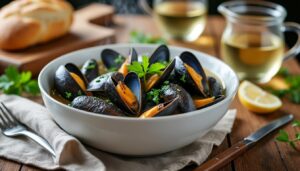 découvrez la recette traditionnelle facile des moules marinières façon grand-mère, un plat savoureux et authentique à préparer en toute simplicité.
