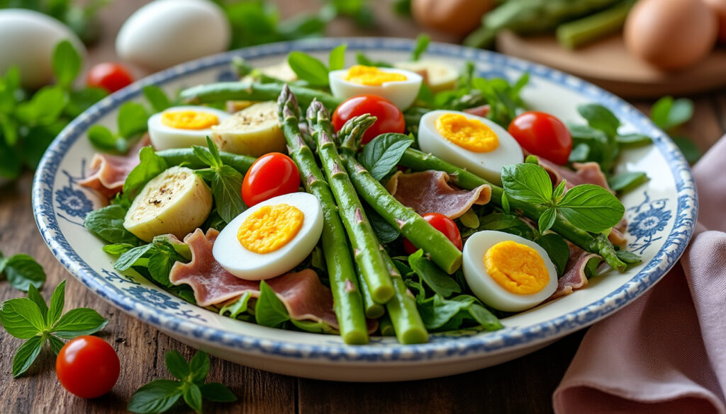 découvrez la recette traditionnelle et facile de la salade pascale provençale, un plat frais et savoureux parfait pour célébrer pâques en provence.