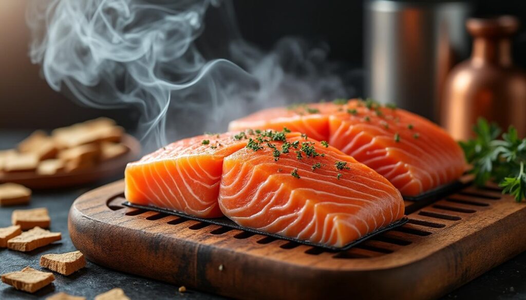 découvrez notre guide complet sur le temps de fumage du saumon pour réussir à coup sûr une saveur délicate et un fumage parfait à chaque fois.