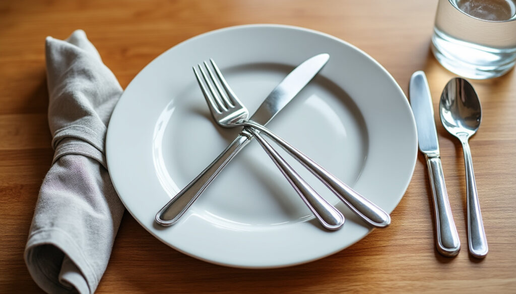 découvrez le guide complet sur la position des couverts à la fin du repas et leur signification pour bien communiquer vos intentions à table.