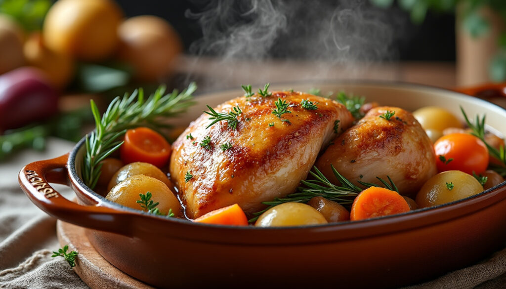 découvrez une recette facile et rapide pour préparer des cuisses de dinde moelleuses en cocotte, idéale pour un repas savoureux et réconfortant.