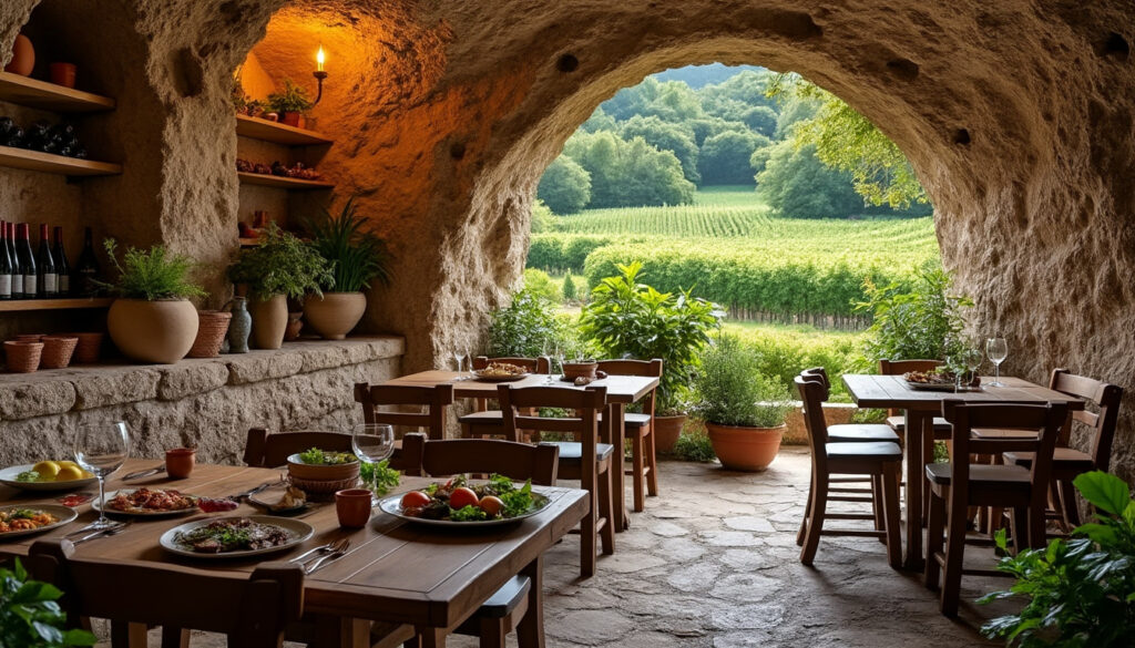 découvrez un restaurant troglodyte à saumur proposant une cuisine traditionnelle mettant à l'honneur les saveurs du terroir local dans un cadre unique et chaleureux.