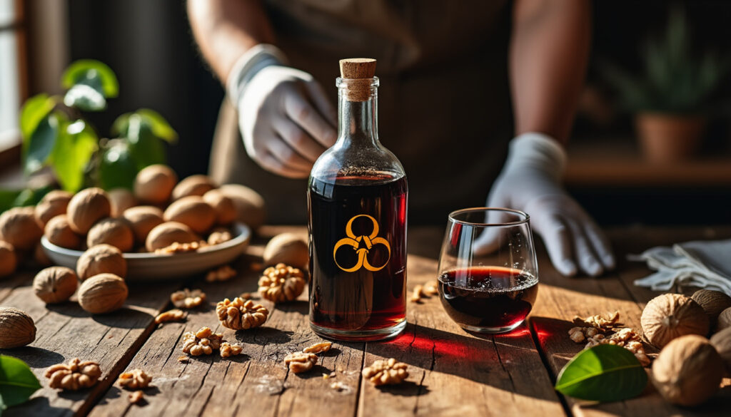 découvrez les risques liés à la consommation de vin de noix et les précautions essentielles à prendre pour profiter de ce breuvage en toute sécurité.