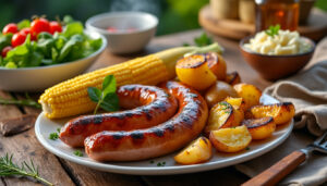 découvrez des accompagnements simples et savoureux pour vos saucisses au barbecue : salades fraîches, légumes grillés et pommes de terre gourmandes.