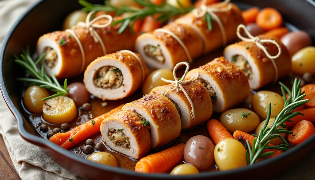 découvrez une recette facile et rapide de paupiettes de porc au four, tendres et savoureuses, avec des ingrédients simples et une cuisson sans effort.