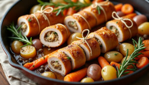 découvrez une recette facile et rapide de paupiettes de porc au four, tendres et savoureuses, avec des ingrédients simples et une cuisson sans effort.