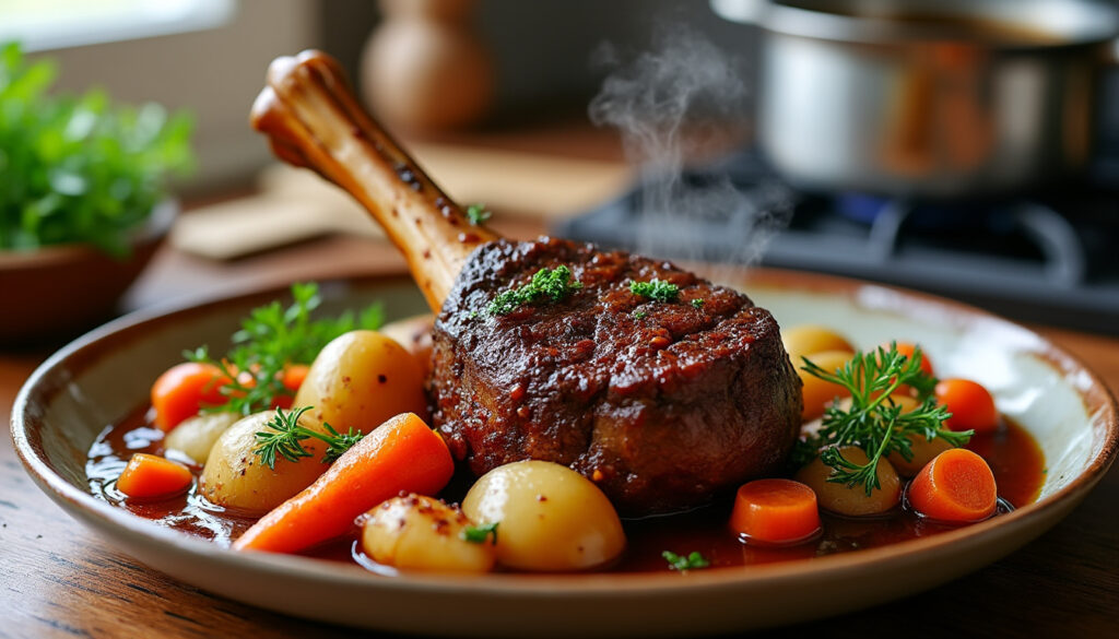 découvrez comment réussir un jarret de bœuf fondant grâce à une cuisson lente et à nos astuces pour obtenir une viande tendre et savoureuse.